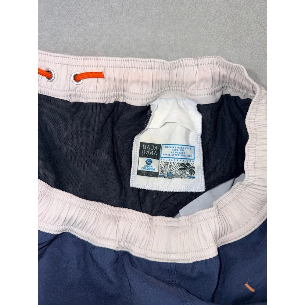 Baja Llama‎ 2XL Neptune Swim Trunks Mens XXL Navy Blue Board Shorts NWT